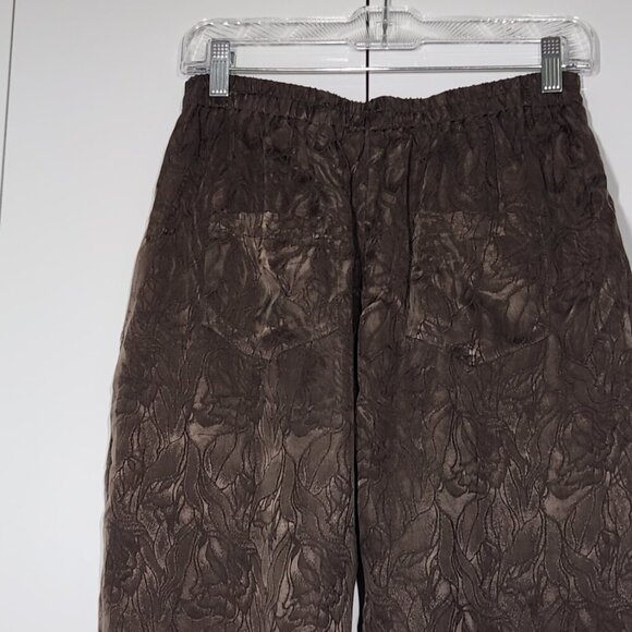 Cotelac France Jacquard Floral Wide Leg Baggy Barrel Pants Size 1 (6 US) - Picture 6 of 10